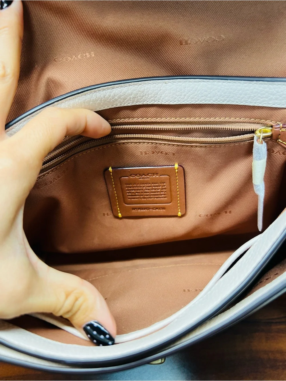 Coach Classic Pebbled Leather Crossbody Bag in Cream